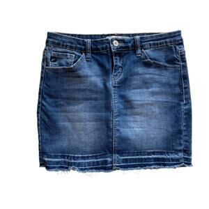 KanCan Denim Raw Edge Mini Skirt - Juniors size 5